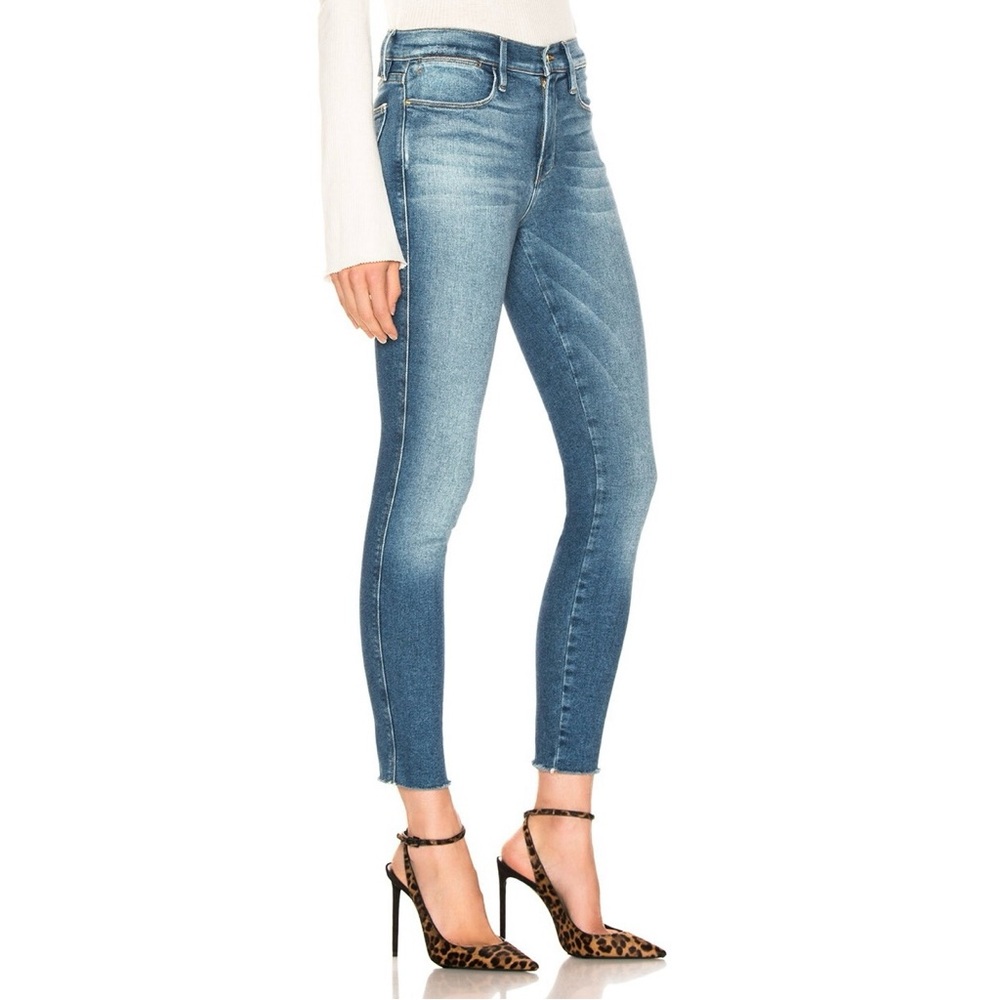 FRAME Le High Skinny Double Needle